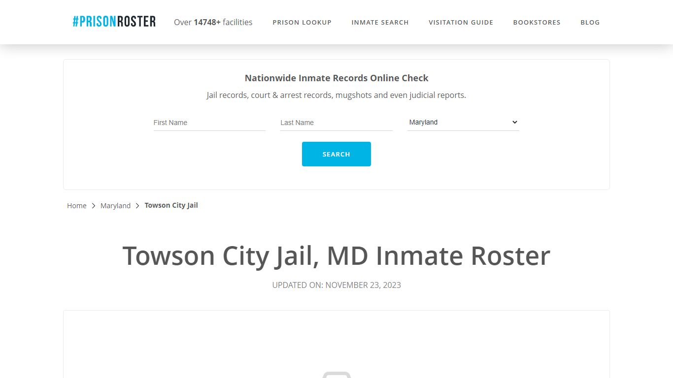 Towson City Jail, MD Inmate Roster - Prisonroster